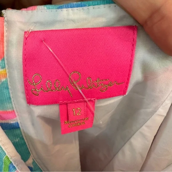 Lilly Pulitzer Pink and Blue Swim Coverup - Picture 11 of 12
